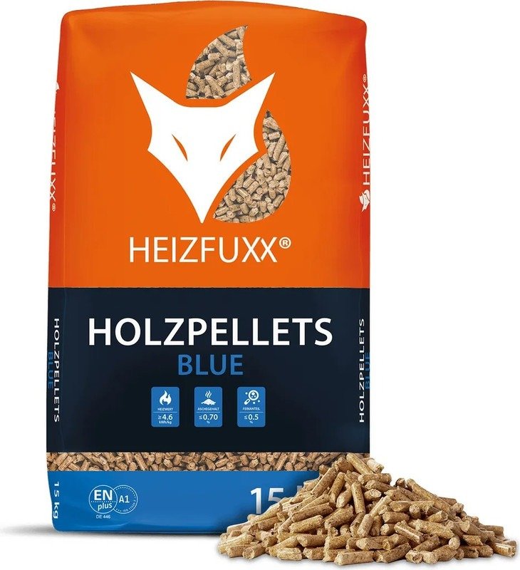 Heizfuxx Holzpellets Blue – 975 kg (65 x 15 kg Säcke)