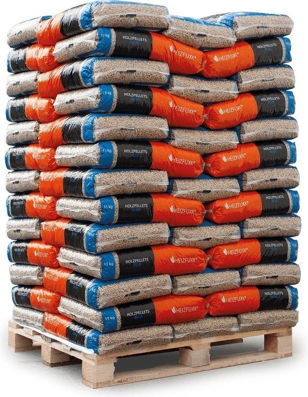 Heizfuxx Holzpellets Blue – 975 kg (65 x 15 kg Säcke)